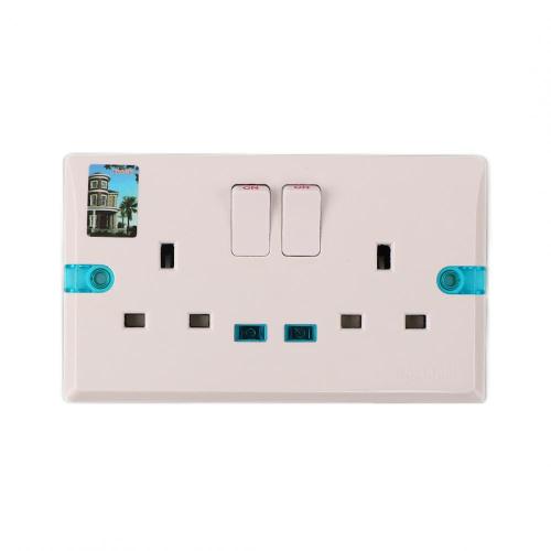 Royal Series 2x13A Wall Switch Socket With Neon