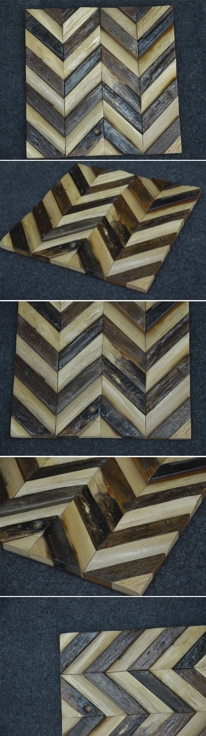 High Quality Mosaic Parquet Engineered Flooring Antique Wood Mosaic Tile