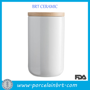 Basic practical ceramic white tall jar candles