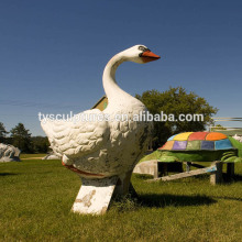Wholesale big goose sculpture large white resin swan