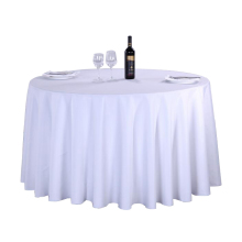 Plain White Banquet Round Table Cloth for Hotels