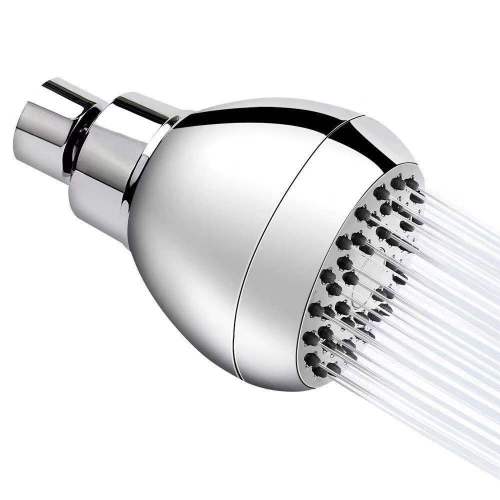 Round chrome water saver rain top shower head