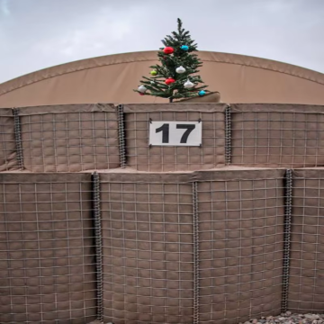 Gabion box for property security and living area