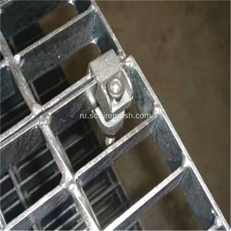 Серебристый оцинкованный стальной решетчатый пол / платформа
