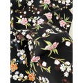 Tela de rayón con estampado de pantalla floral para vestido de verano