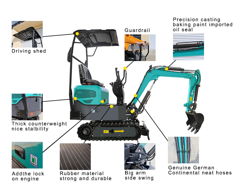 1 2 Ton Excavator Product Parameters