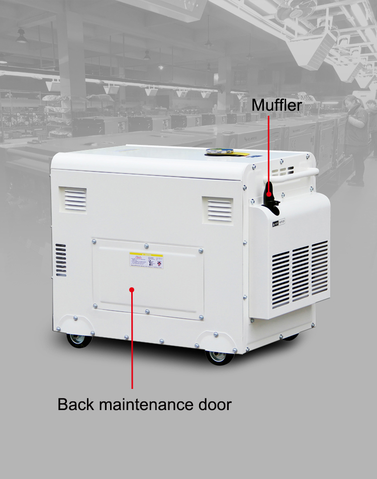 5KW  Air-cooled  new design with 65dbas super silent diesel generator