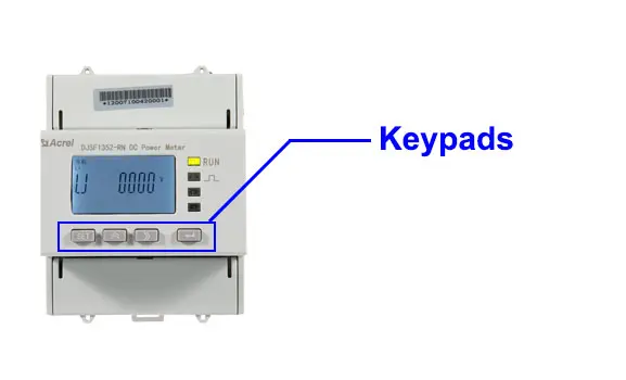 dc energy meter Keypads HMI for Programming