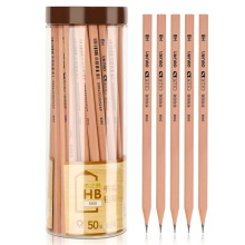 Deli S908-HB 50 Pcs Barrel Graphite Pencils for Art Students