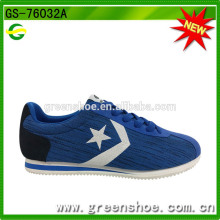 Blue handmade running shoes athletic men shoes