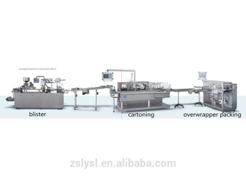 Blister cartoning overwraping machine production line