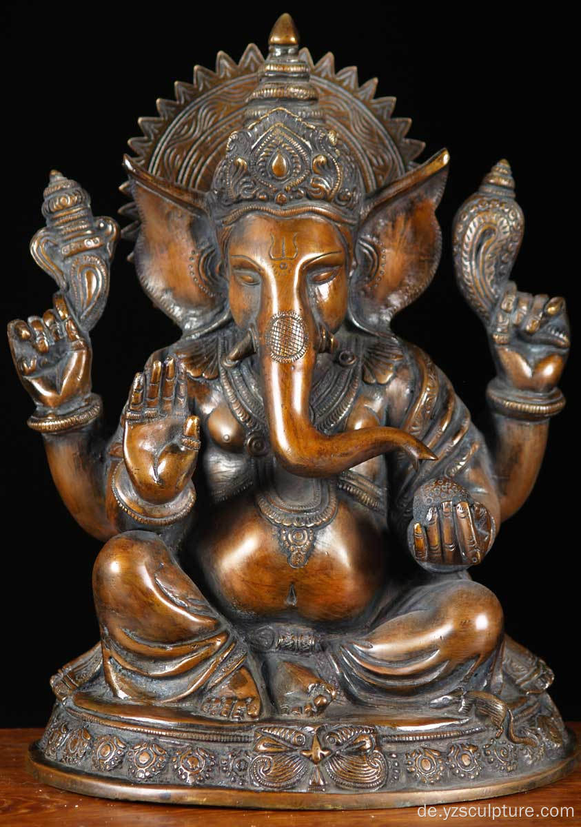 Dekor Bronze Ganesha Statue Maskottchen zum Verkauf