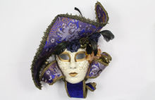 Halloween Venetian Jester Mask / Adult Traditional Masquerade Masks