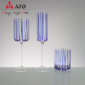 ATO Blue Borosilicate Glass Candle Holder for Wedding