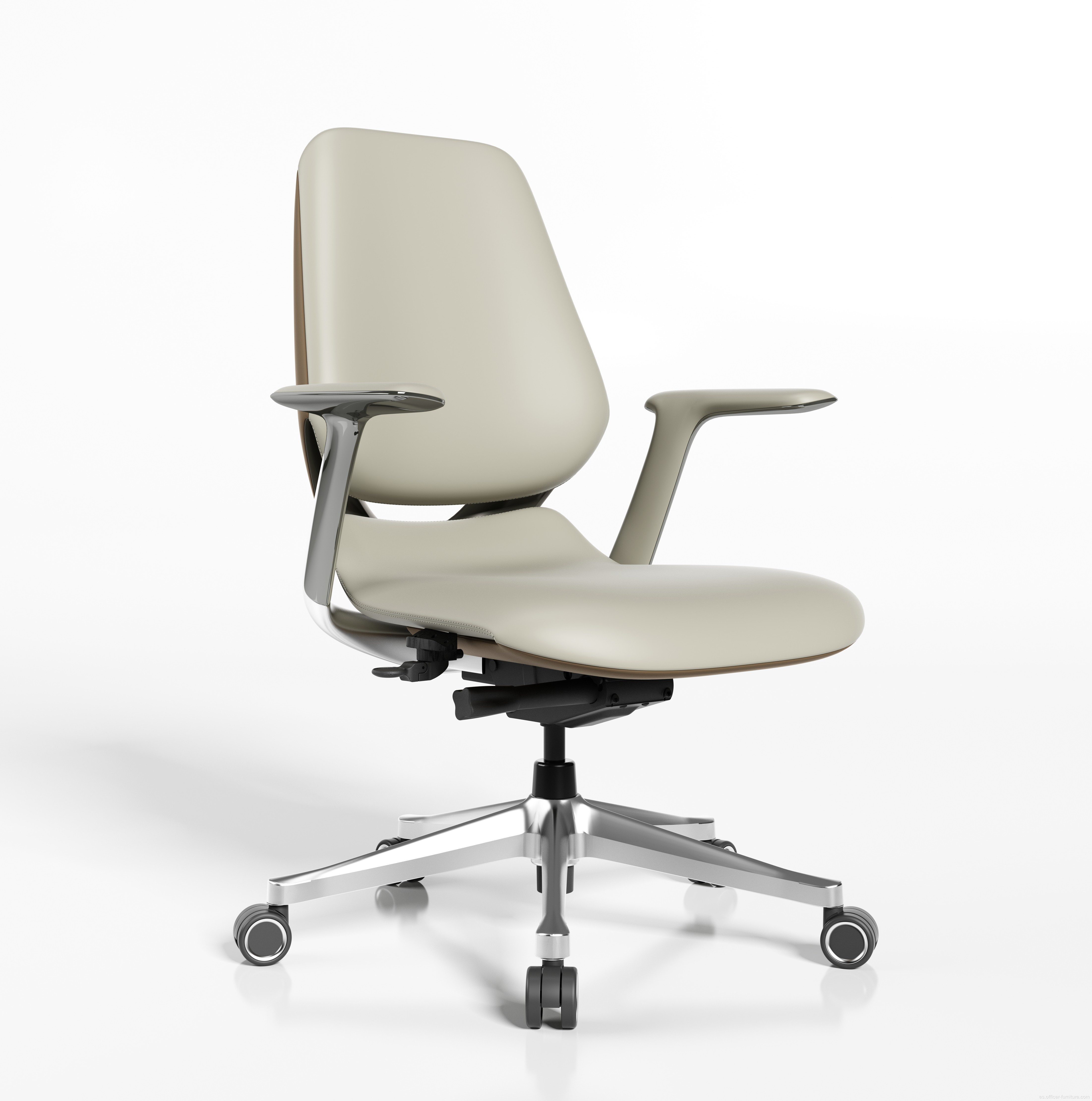 Nuevo marco de aleación de aluminio silla de oficina ergonómica