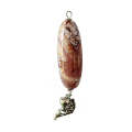 Natural Gemstone Agate Necklace with Silver Chain