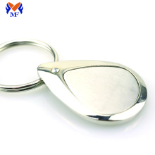 Personalisiertes silbernes Schlüsselanhänger aus leerem Metall