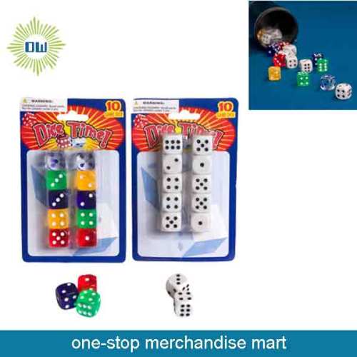 Dollar Items of 10pc Plastic Dice Set