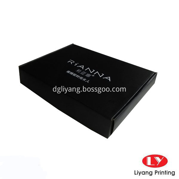 black paper box for cloth for shipping