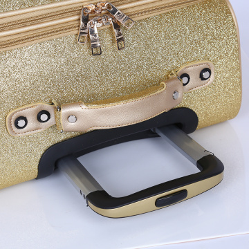 gold 3D pattern fashion high-end luggage