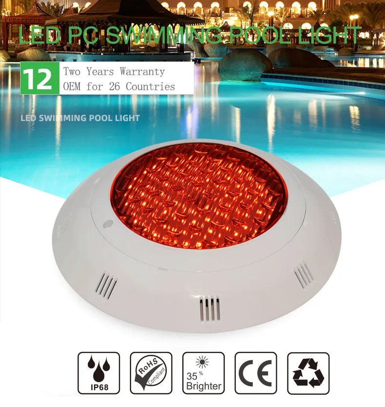 Outdoor Remote Controlled Submersible Waterproof Swimming SPA LED AC12V Pool Light RGB