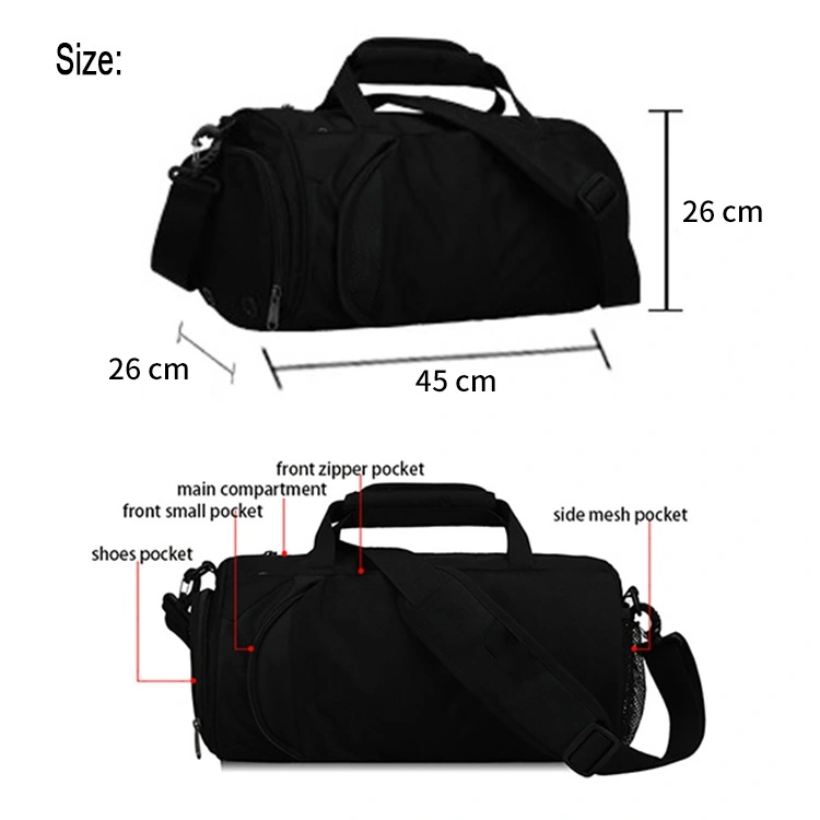 Custom Logo Outdoor Large Duffle Bag with PE Board Shoe Compartment