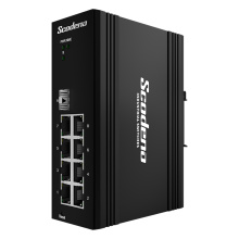 Switch Ethernet gerenciado industrial com 1 porta 1000Base-X 8 porta 100/1000Base-T porta