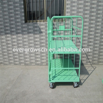 Welded storage folding wheeled rolling shopping trolley cart bag