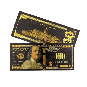 Free Shipping: 100 Dollar Gold Foil Coated Plastic Banknotes Available Now