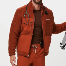 MengYipin 2023 New Dental Clinic Scrub Jackets with Zipper Pockets