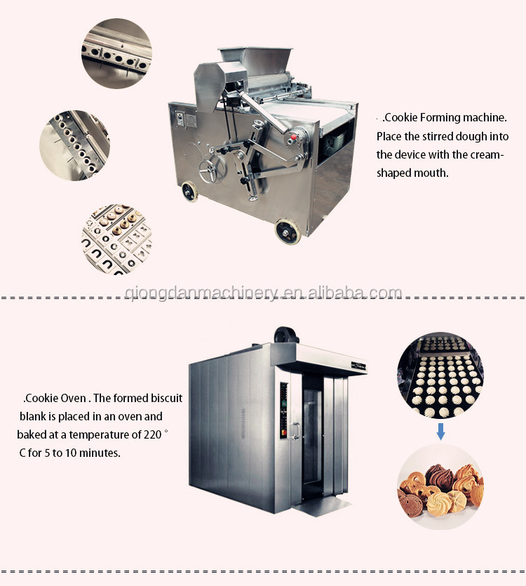 Automatic small cookies depositor machine two color maker 3D mini biscuit forming machine for commercial use price for sale