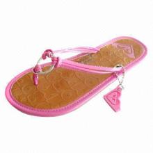 Children's Slippers, PU Strap with Buckle Decoration and High-quality TPR, Hot Selling/Made for Roxy