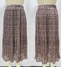 Pleated Skirt Full Of Floral Print