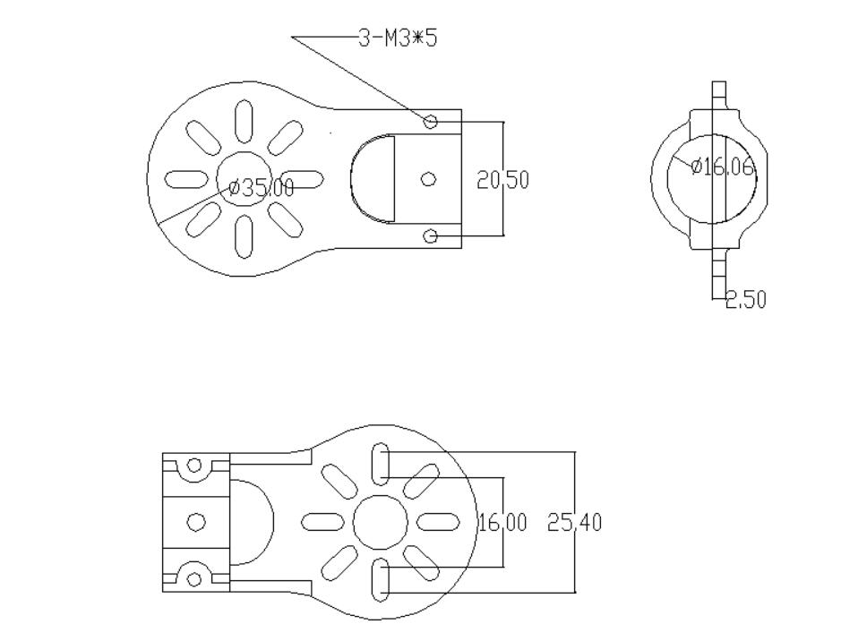 16MM MOOTR MOUNT DIMENSION