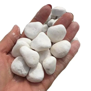Popular Snow White Natural Stone Cobble Pebbles for Outdoor Garden Decor