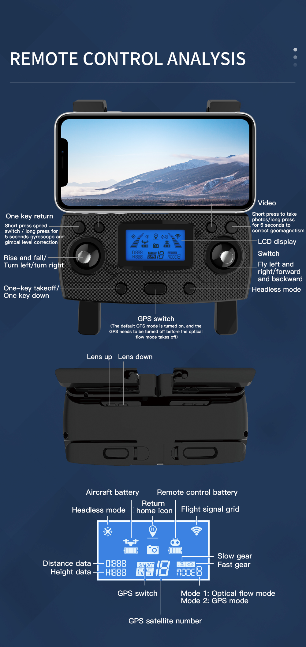 ZLL SG907SE Electrically adjustable camera brushless UAV HD 4K aerial photography remote control aircraft four axis aircraft