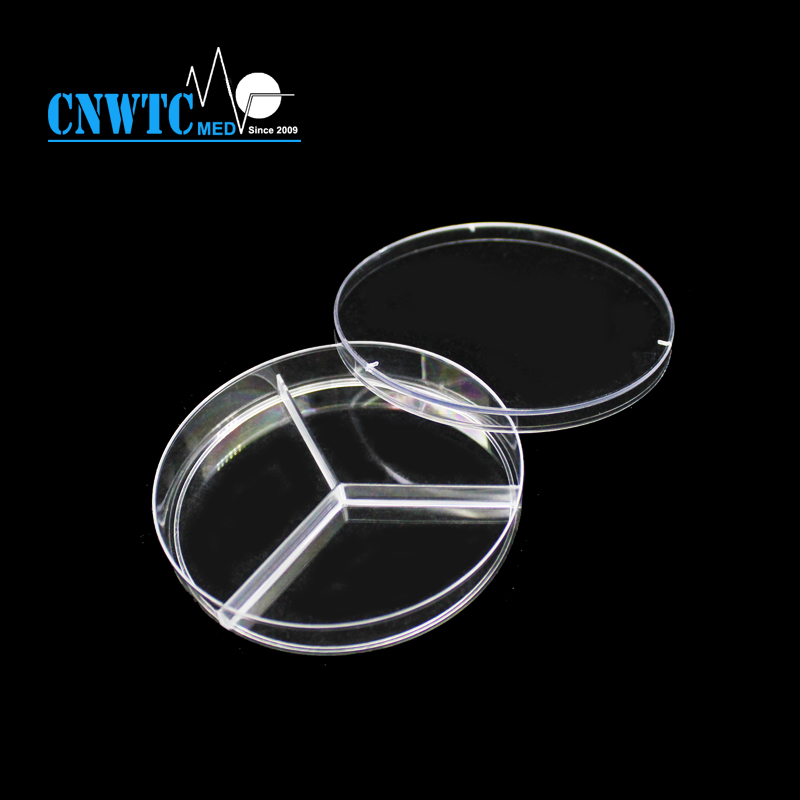 Disposable 90x15 Petri Dish Two Sections