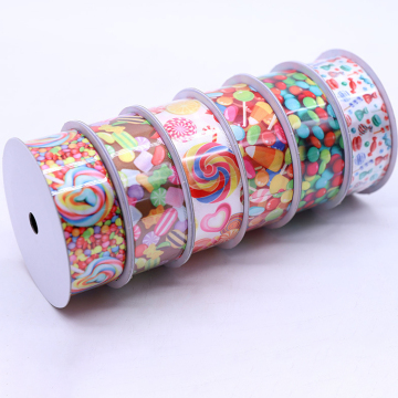 Personalized Printed Grosgrain Ribbon in Candy Series