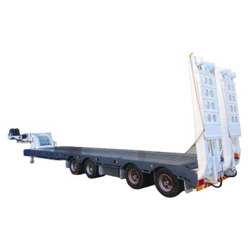 4 Axles lowbed semi trailer