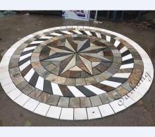 Slate Mosaic Pattern Decorative Natural Garden Round Paving Stone