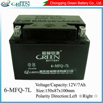 China Motorcycle Battery Manufacturer 12v 7ah Motorcycle Battery 6-MFQ-7l