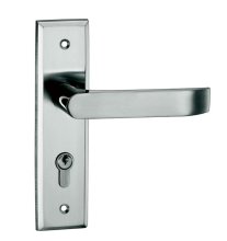door lock on plate, gate lock , outside lock, SS