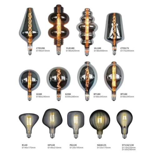 Şekilli cam lamba filament ampul avize