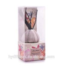 Handmade 100ml glass reed diffuser w/flower design