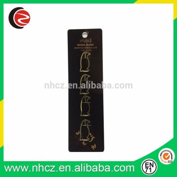 penguin shape metal bookmark (Available Personalized)
