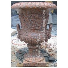 Red Granite Planters, Granite Flowerpots, Stone Planters