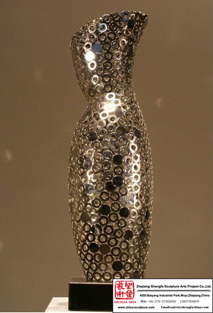 Flower Vase Stainless Steel Art