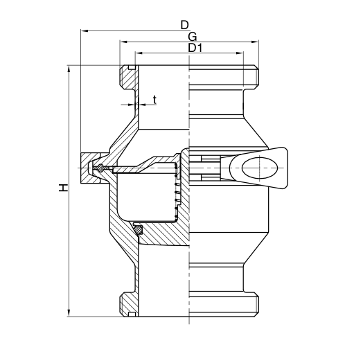 SMS Hygienic Non-Return Valves Threaded Ends