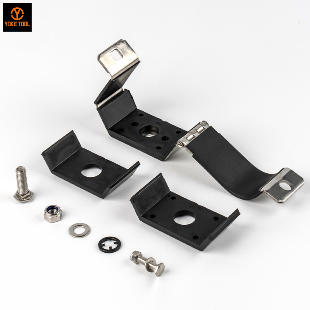 Одиночные кабельные скобы с трилистником IEC61914 с низким уровнем дыма, 20 мм, с болтом M8 для связанного кабеля