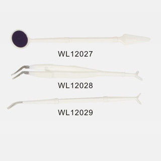 Disposable White, Red, Green 15 / 15.8 / 16.5cm Dental Mirror Wl12027 Wl12027; Wl12028; Wl12029